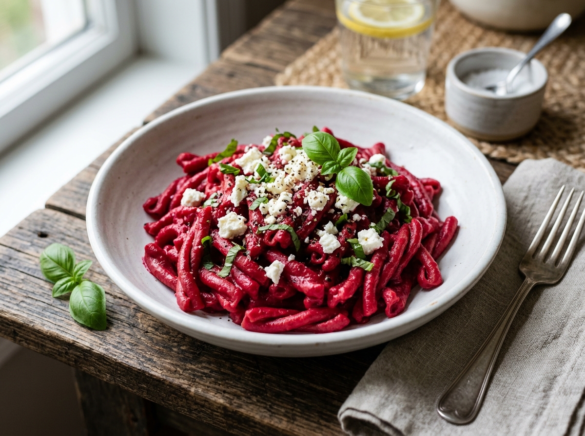 Beetroot & Feta Pasta