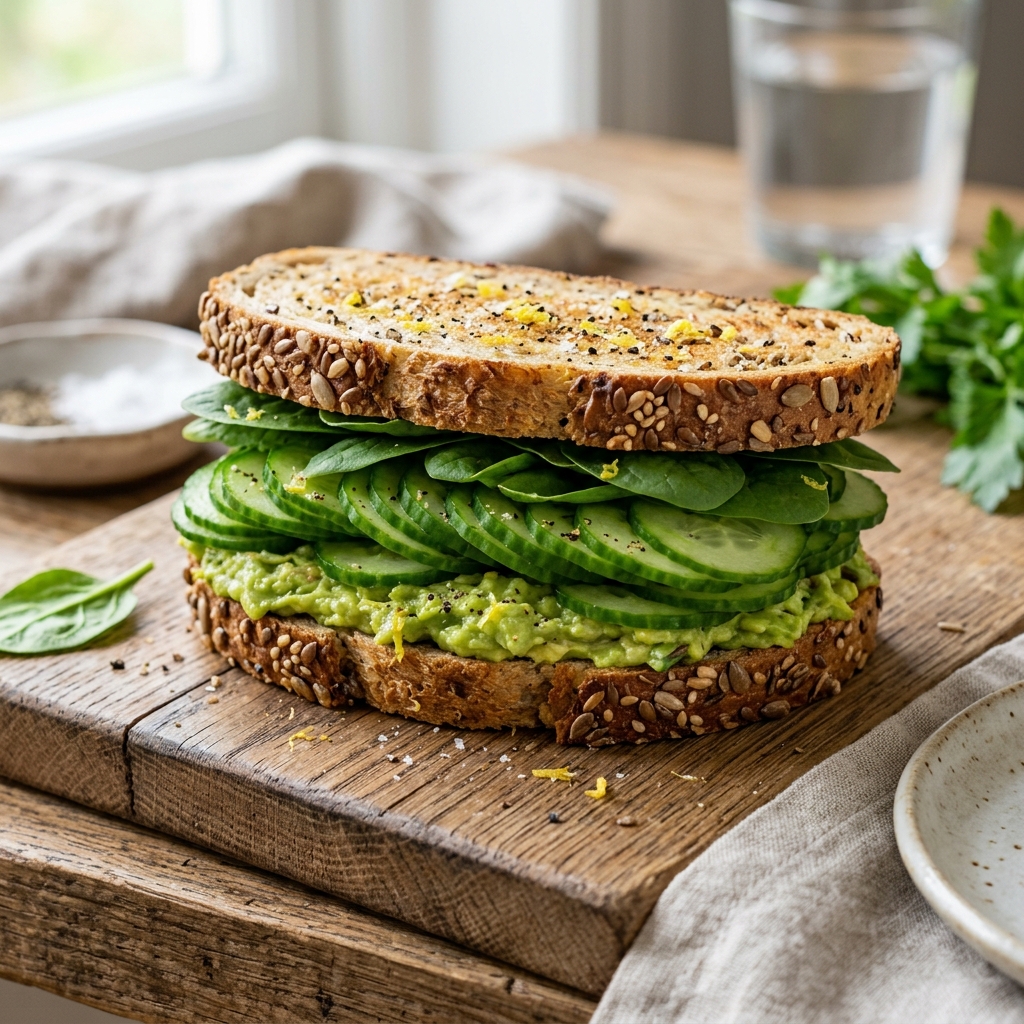 Cucumber Avocado Sandwich
